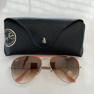 RAY-BAN AVIATOR ORANGE SUNGLASSES